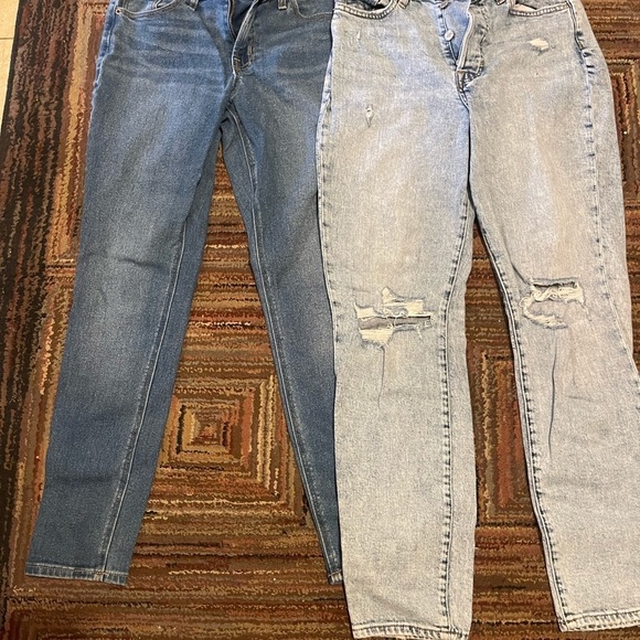 Set Of 3 Old Navy H&M Jeans Pants Shorts Blue Denim Size 4 - Picture 2 of 14